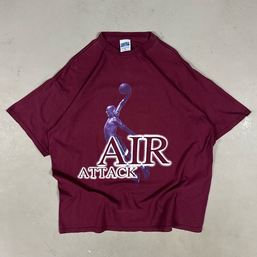 Vintage 90s Tultex Air Attack Basketball Grunge Retro Essential Tee T-Shirt
